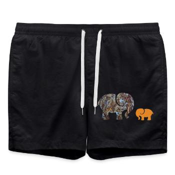 elefant e 85 - Badeshorts - Schwarz - Vorne - AI Model Male 185 light (185cm)