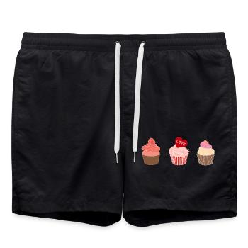 Cupcakes - Short de bain - noir - Devant - AI Model Male 185 light (185cm)