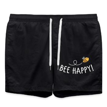 Bee happy - Short de bain - noir - Devant - AI Model Male 185 light (185cm)