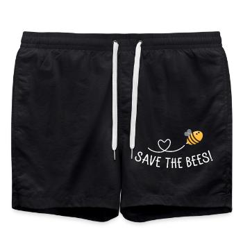Save the bees ! - Short de bain - noir - Devant - AI Model Male 185 light (185cm)