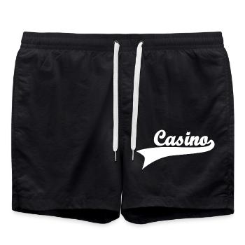 Casino - t-shirt de poker de jeu - Short de bain - noir - Devant - AI Model Male 185 light (185cm)