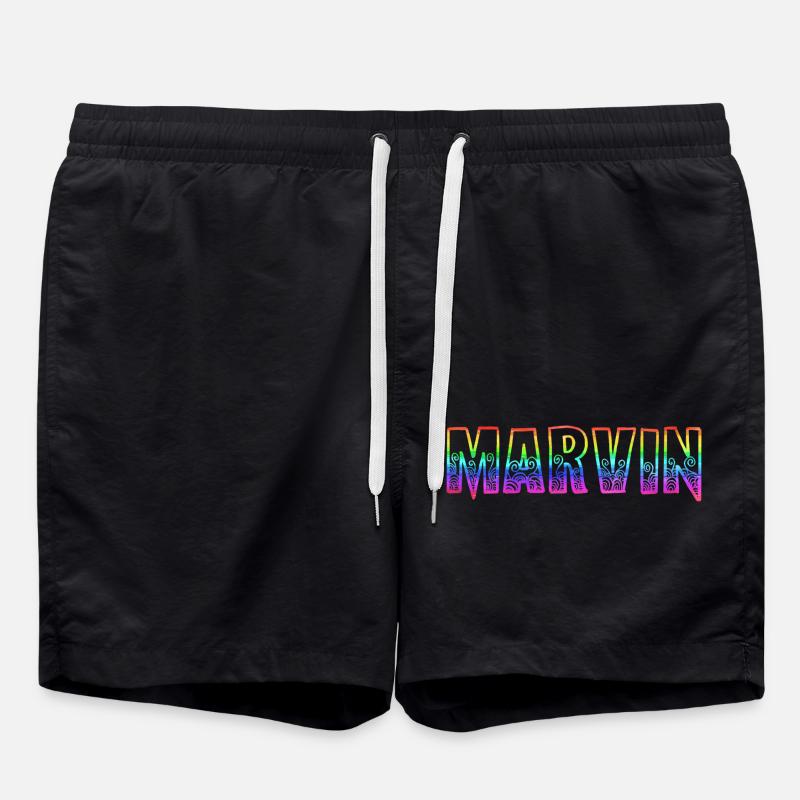 marvin rs rainbow - Swim Trunks - black