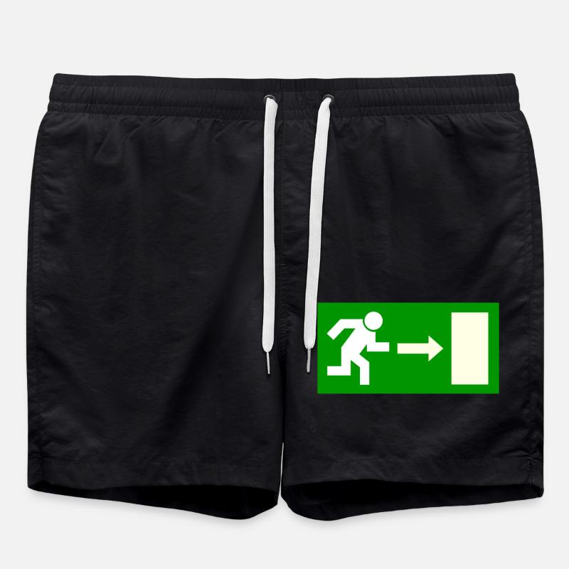 Exit sign template to personalize - Swim Trunks - black