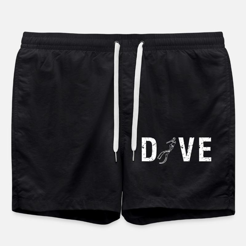 DIVE - plongeur - Short de bain - noir