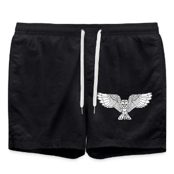 Elegante fliegende Eule - Badeshorts - Schwarz - Vorne - AI Model Male 185 light (185cm)