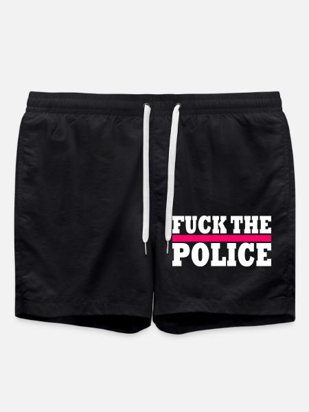 stop brutality - Swim Trunks - black