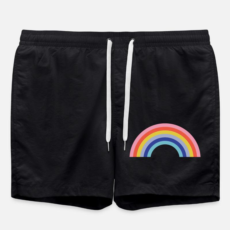 arc en ciel - Short de bain - noir