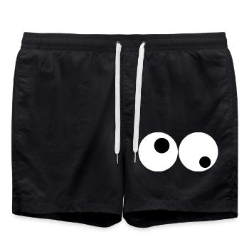Paire d'yeux Crazy look - Short de bain - noir - Devant - AI Model Male 185 light (185cm)