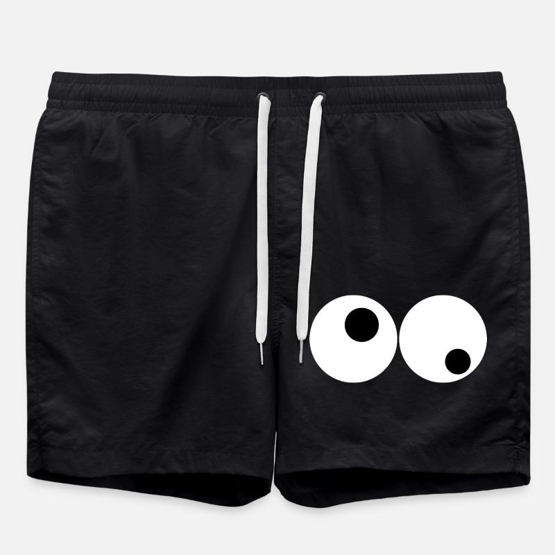 Paire d'yeux Crazy look - Short de bain - noir