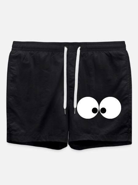 Squinting eyes - Swim Trunks - black
