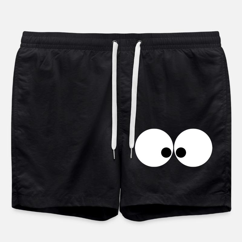 Yeux plissés - Short de bain - noir