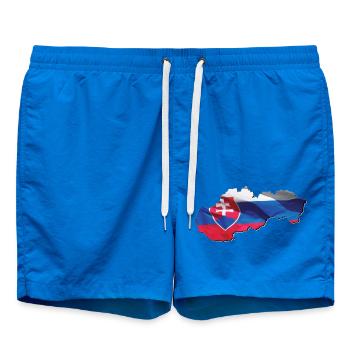Slovakia Flag in Slovakia Map - Swim Trunks - cobalt blue - Front