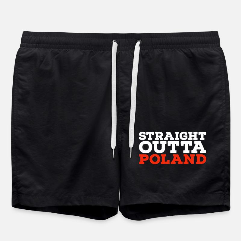 Auto Sticker Polen - Badeshorts - Schwarz