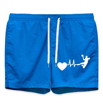Handball EKG Handballer Herzschlag Handballspieler - Badeshorts - Cobalt blue - Vorne