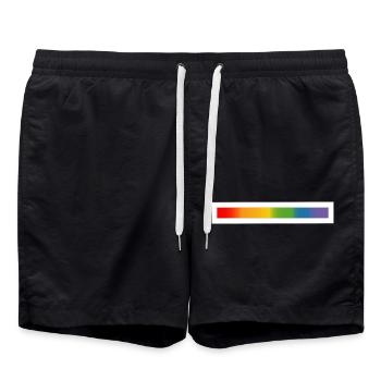 Bar arc-en-ciel queer lgbtqi lgbt - Short de bain - noir - Devant - AI Model Male 185 light (185cm)