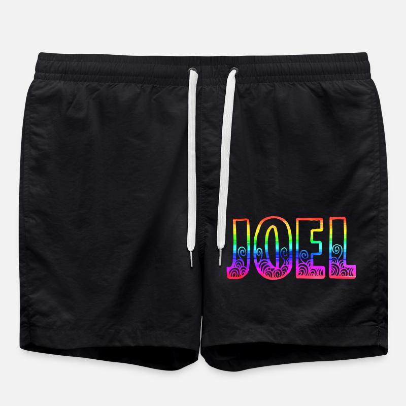 joel rs arc-en-ciel - Short de bain - noir