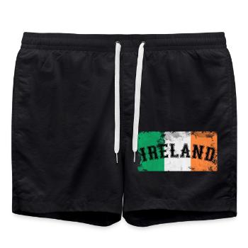 Irlande - Drapeau de l’Irlande - Short de bain - noir - Devant - AI Model Male 185 light (185cm)