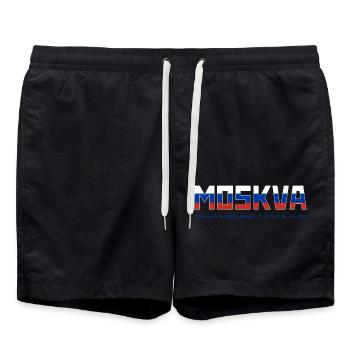 Moscou La plus belle ville du monde - Short de bain - noir - Devant - AI Model Male 185 light (185cm)