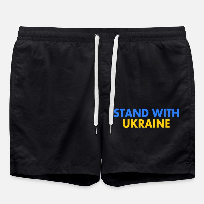stand with ukraine - Swim Trunks - black