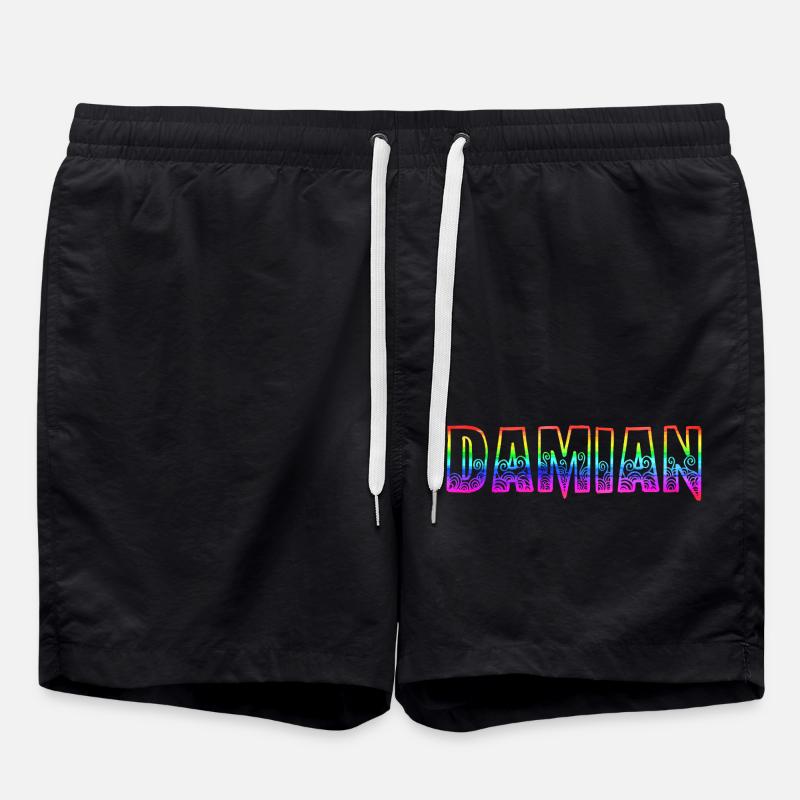damian rs arc-en-ciel - Short de bain - noir