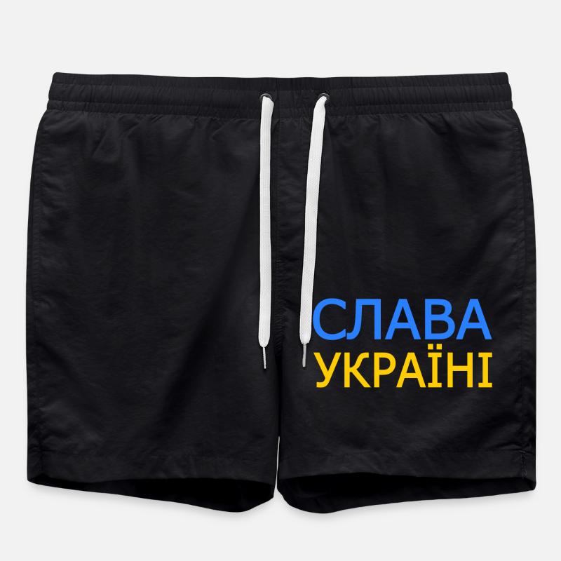 Slava ukraini - Swim Trunks - black