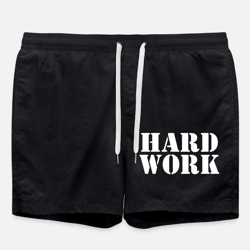 Hard work - Swim Trunks - black