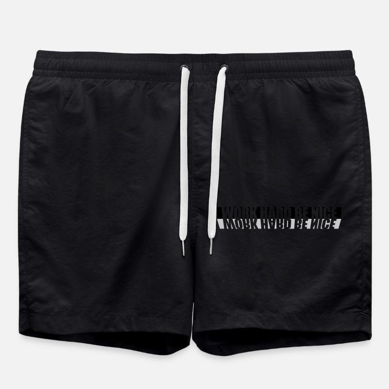 Work Hard Nice - Swim Trunks - black