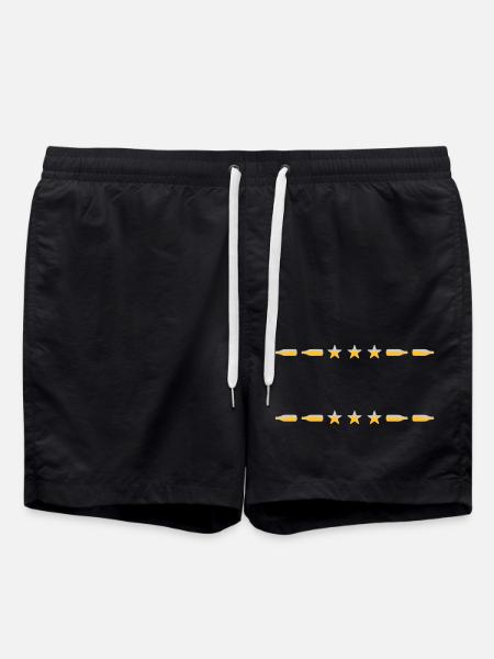Frame Text Beer Bottles - Swim Trunks - black