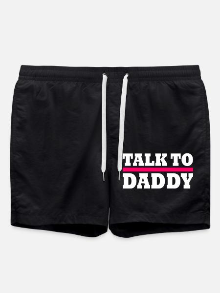 Talk to daddy - Swim Trunks - black
