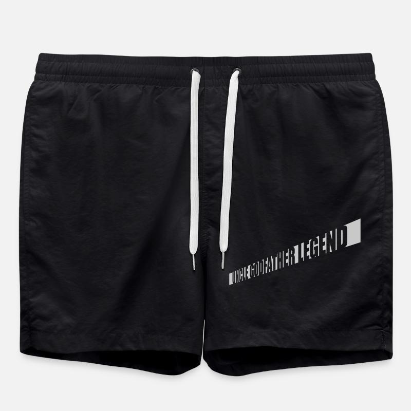 Uncle Godfather Legend Quote - Swim Trunks - black