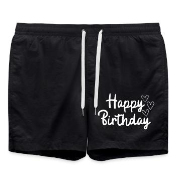 Joyeux anniversaire Personne préférée Anniversaire - Short de bain - noir - Devant - AI Model Male 185 light (185cm)
