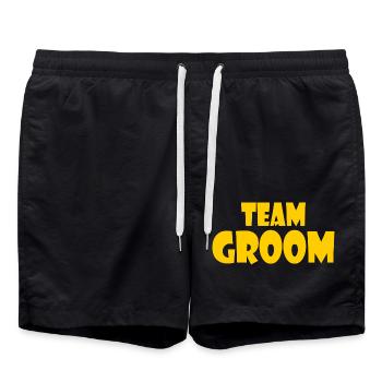 Team groom - Short de bain - noir - Devant - AI Model Male 185 light (185cm)