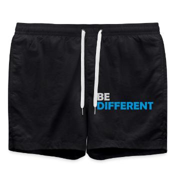 Be different Logo Design - Swim Trunks - black - Front - AI Model Male 185 light (185cm)