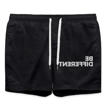 Be different Logo Design - Swim Trunks - black - Front - AI Model Male 185 light (185cm)