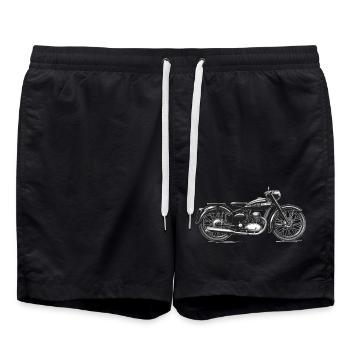 VINTAGE MOTO Kreation Louis RUNEMBERG © Adagp - Badeshorts - Schwarz - Vorne - AI Model Male 185 light (185cm)