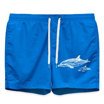 Dolphins Swimming - Conception de bébé dauphin - Short de bain - cobalt blue - Devant