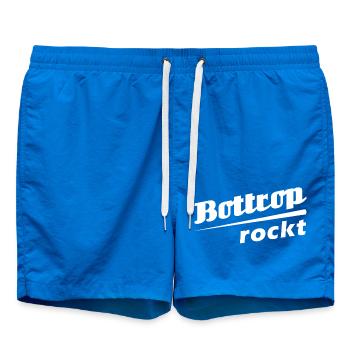 Bottrop rockt - Textdesign mit Stadtnamen - Badeshorts - Cobalt blue - Vorne