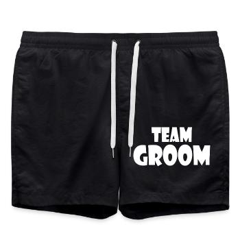 Team groom - Short de bain - noir - Devant - AI Model Male 185 light (185cm)