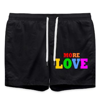 More love - Badeshorts - Schwarz - Vorne - AI Model Male 185 light (185cm)