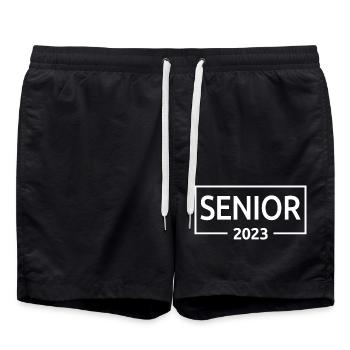 Senior 2023 - Graduated Students Graduation Party - Swim Trunks - black - Front - AI Model Male 185 light (185cm)