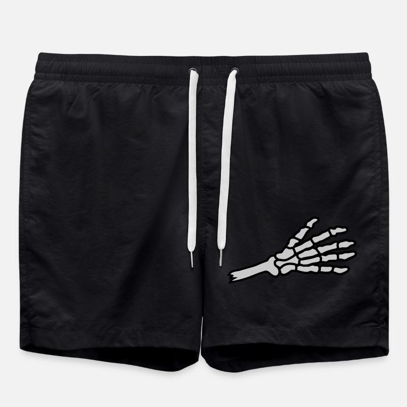 Hands reach severed hand - Swim Trunks - black