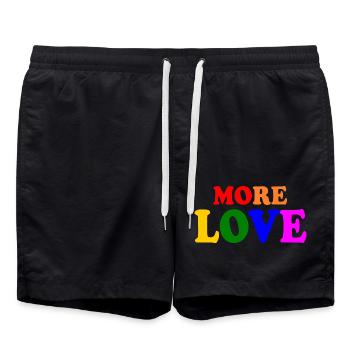 More love - Badeshorts - Schwarz - Vorne - AI Model Male 185 light (185cm)