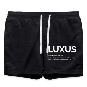 Luxus - Badeshorts - Schwarz - Vorne - AI Model Male 185 light (185cm)
