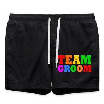 Team groom - Short de bain - noir - Devant - AI Model Male 185 light (185cm)