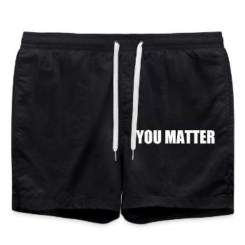 You matter - Swim Trunks - black - Front - AI Model Male 185 light (185cm)
