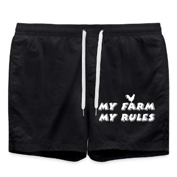 Ferme - Short de bain - noir - Devant - AI Model Male 185 light (185cm)