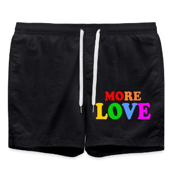 More love - Badeshorts - Schwarz - Vorne - AI Model Male 185 light (185cm)