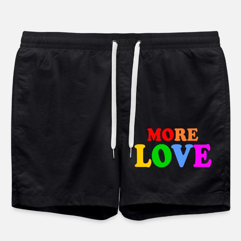 More love - Badeshorts - Schwarz