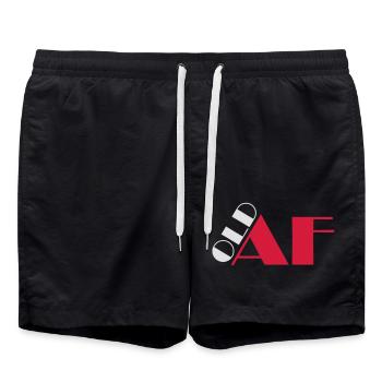 ancien logo de texte AF - Short de bain - noir - Devant - AI Model Male 185 light (185cm)