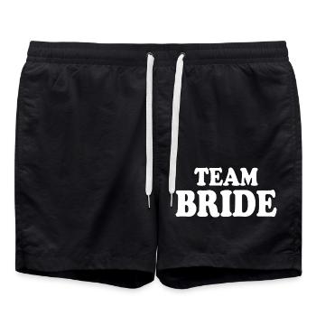 Team bride - Badeshorts - Schwarz - Vorne - AI Model Male 185 light (185cm)